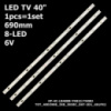 LED підсвітка TV 40« YHF-4C-LB4008-YH02J/YH08J/HR2/HR3/YH02 40HR330M08A2 TOT-40D2900-3X8-3030C 690mm 1шт.