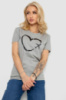 Футболка жіноча з принтом, колір сірий, 238R554