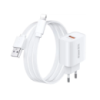 Мережевий зарядний пристрій з кабелем REMAX Kiddy 18W Charger+ Cable Set  RP-U119 EU-A-L (6954851245759)
