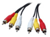 Кабель відео 3RCA/3RCA (1,5 м) (без пакування)