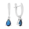 Серебряные серьги CatalogSilver с сапфиром nano 1.033ct (2195115)