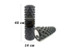 Масажний ролик EasyFit Grid Roller PRO 45 см Чорний