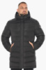 Куртка мужская Braggart зимняя удлиненная с капюшоном - 49818 чёрный цвет