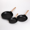 Набір сковорідок універсальних MGC алюмінієвих з антипригарним покриттям 1,2/2/3 л, чорний