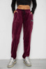 Спортивные штаны велюровые женские на флисе, цвет бордовый, 238R58645
