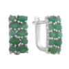 Серебряные серьги CatalogSilver с натуральным изумрудом 3.628ct (2180012)