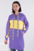 Жіноча фіолетово-жовта худі-сукня