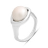 Серебряное кольцо CatalogSilver с натуральным жемчугом барочным, вес изделия 8,87 гр (2185277) 18.5 размер
