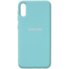 Чохол Silicone Cover Full Protective (AA) Для Samsung Galaxy A02 (Бірюзовий / Ice Blue) - купити в SmartEra.ua