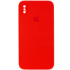 Чохол Silicone Case Square Full Camera Protective (AA) Для Apple iPhone XS Max (Червоний / Red) - купити в SmartEra.ua