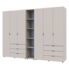 Комплект шкафов для одежды Doros Гелар (3 шт.) 270,6х49,5х203,4 см Кашемир (DRS-011252)