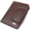 Практичне жіноче портмоне середнього розміру з натуральної шкіри 721808 Коричневе