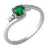 Серебряное кольцо CatalogSilver с изумрудом nano 0.377ct, вес изделия 1,89 гр (2000884) 17.5 размер