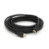 Кабель Merlion HDMI-HDMI HIGH SPEED 5.0m, v1.4, OD-7.5mm, круглый Black, коннектор Black, (Пакет) Q100