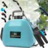 Ручной опрыскиватель аккумуляторный на 8 литров наплечный портативный для сада и огорода садовый пластиковый бирюзовый