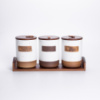 Набір порцелянових банок для сипучих 3 шт по 800 мл з кришками Бежевый HP-26-1BE