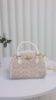 Coach Sydney Satchel in Signature Chambray style Ivory/beige