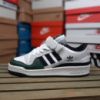 Adidas Forum Low білі з чорним та зеленим