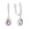Серебряные серьги CatalogSilver с натуральным аметистом 1.276ct (2189466)