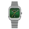 Чоловічий годинник Curren 8460 Silver-Green з зеленим циферблатом та сталевим браслетом