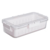 Контейнер для еды герметичный 31х16х7.5 см судок для еды пластиковый со съемной подставкой 2 л Белый HP-27-12