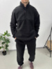 Чоловічий флісовий спортивний костюм (чорний)