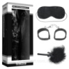 Бондажний набір LoveToy Deluxe Bondage Kit із 3 предметів маска наручники пір'їнка