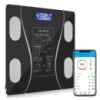 Умные напольные фитнес весы с Bluetooth A-8003 черные до 180 кг