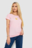 Футболка жіноча з вишитим тризубом, колір рожевий, 244R2213-2
