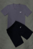 Чоловічий комплект футболка темно-сіра Nike + Шорти