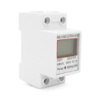 Однофазный электронный счетчик на DIN-рейку, 80А, 220V, LCD + подсветка, отображение V, A, kW (35х65х78мм)