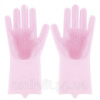 Силіконові рукавички Magic Silicone Gloves Pink для прибирання чистки миття посуду для будинку. Колір рожевий