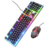 Комплект (клавіатура, мишка) Hoco GM18 USB RGB Black