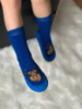 Махрові носочки-чешки «Сині корови» з антиковзкою підошвою 24/25 ( 16,5 см устілка, 3-4 роки)