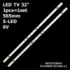 LED підсвітка TV Xiaomi 32« DAEWOO: L32A640VTE TCL: 32S5300 32S6500 32S6500S 32F6B 32F6H 32L2F 32A160 1шт.