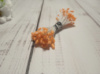 Тичинки квіткові з глітером оранж 3 мм,100 тичинок в пучку