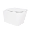 Унітаз підвісний Crow Rimless 485х340х330 мм, White, з сидінням Slim Duroplast/ Soft-close/ Quick Release QT05335171RW Qtap