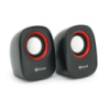 Колонки 2.0 Kisonli V360 для ПК и ноутбука, USB + 3.5mm, 2x1.5W, 20Hz- 20KHz, Red, BOX, Q50