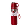 Термос с чашкой и ремешком 600 мл с металлической колбой Красный HPGM80155R