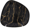 Тарелка фарфоровая обеденная «Мраморная Роскошь» Ø24см, черный с золотом
