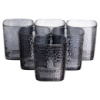 Набор стеклянных стаканов 6 (шт) 250 (мл) для лимонадов, сока, воды, коктейлей Серый HP-19-AY-4