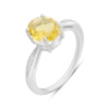 Серебряное кольцо CatalogSilver с цитрином nano 1.113ct, вес изделия 2,87 гр (2189879) 18 размер
