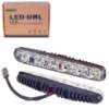 Фары доп/дневного света  XS-006 DRL 16 6LED/4W/12V/пластик/190*26mm/с поворотом бегущий 10453