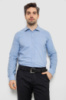 Сорочка чоловіча однотонна з принтом, колір блакитний, 186R6918-3