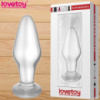 Анальна пробка із скла прозора «Glass Romance 4.3» від LoveToy