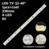 LED підсвітка TV 32-40« 336mm 4-led TOSHIBA 40S2550EV 40S2550 YTGK0412 KONKA RT148K06TA T152K08TA 3502124 1шт.