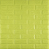 3D панель самоклеющаяся 700х770х5мм кирпич оттенок лайма (300-5) SW-00001331
