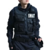 Тактический жилет SWAT RESTEQ — чёрный разгрузочный жилет с 11 карманами, размер L, ткань Оксфорд, для охоты, страйкбола и