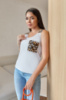 Жіноча майка з принтом «Jessa» оптом від виробника | Норма і батал Білий, 42-44