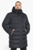 Куртка мужская большого размера Braggart зимняя удлиненная с капюшоном - 51864 цвет графит